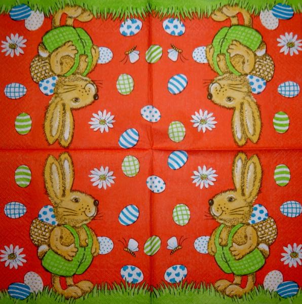 184 Hasen: unnatürlich - 3-lagig - 35x35 cm
